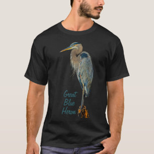 Gran camiseta de la garganta azul