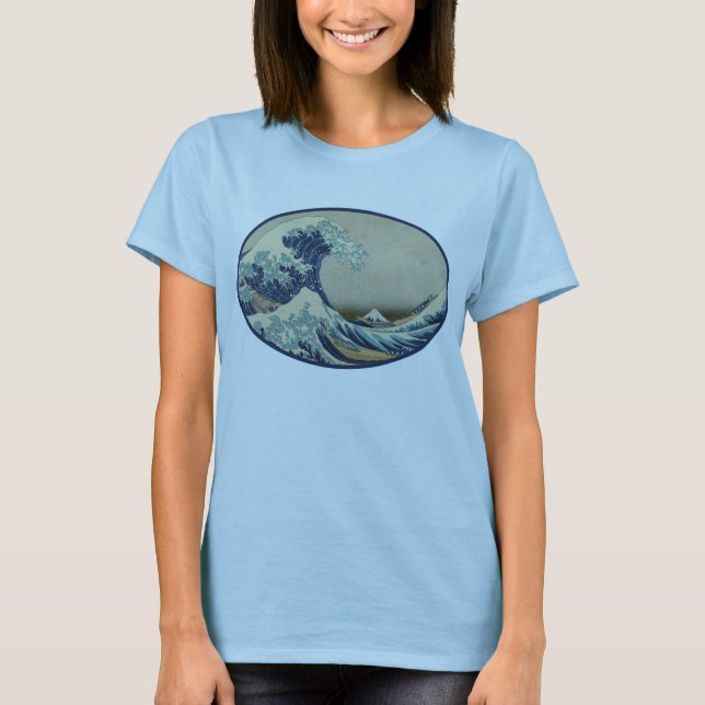 Gran camiseta de la onda de Hokusai (Anverso)