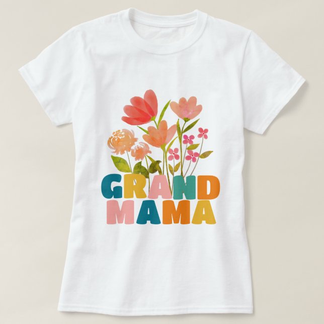 Gran camiseta de Mama Flower (Diseño del anverso)