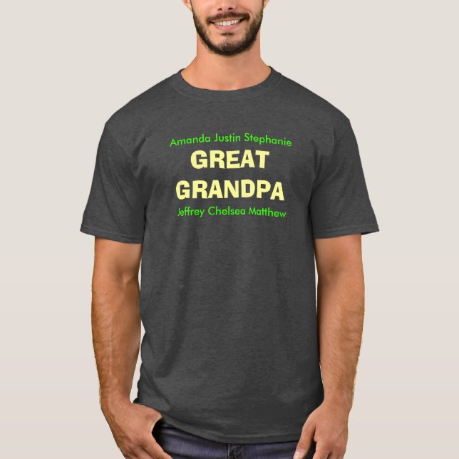 Gran camiseta de Personalizable GRANDPA (Anverso)