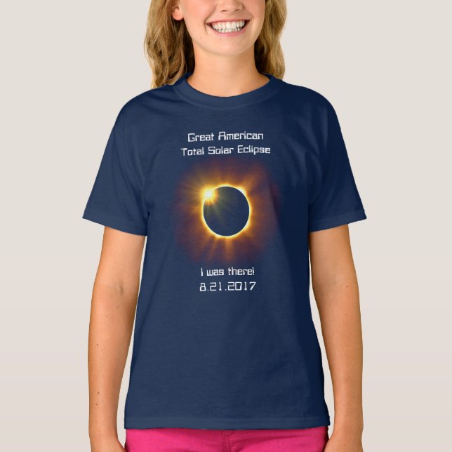 Gran camiseta total americana del eclipse solar (Anverso)