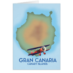 Gran Canaria isla canaria, arte de cartel de viaje