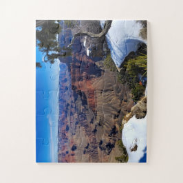 Gran Cañón al sur con rompecabezas de nieve