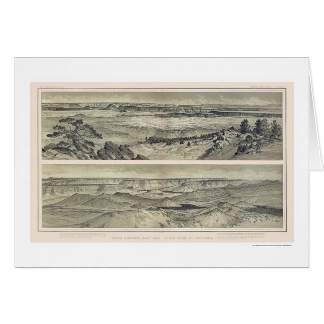 Gran Cañón de la impresión 1882 del Mt. Trumbull (Anverso (Horizontal))