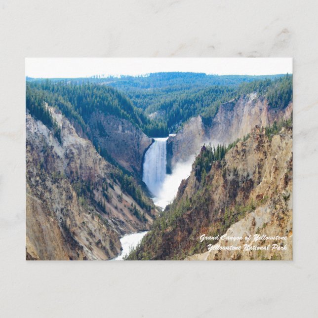 Gran Cañón de la postal de Yellowstone (Anverso)
