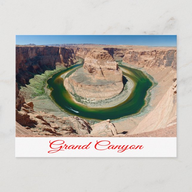 Gran Cañón, Horseshoe Bend, postal de Arizona (Anverso)