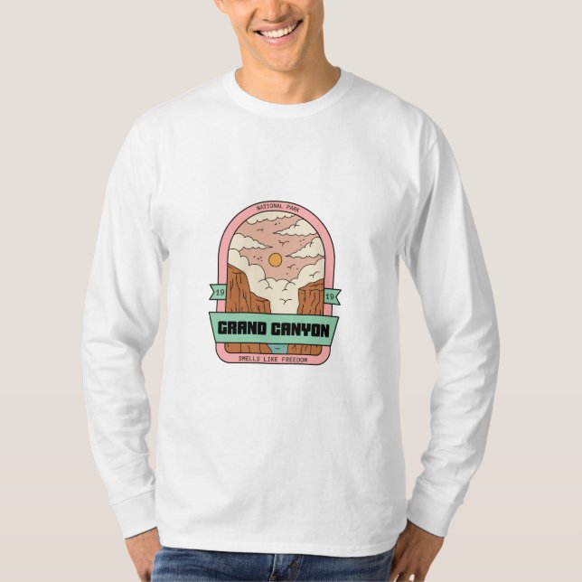 Gran Cañón Parque Nacional Larga Camiseta (Anverso)
