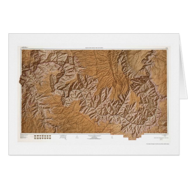 Gran Cañón y mapa 1962 de la vecindad (Anverso (Horizontal))
