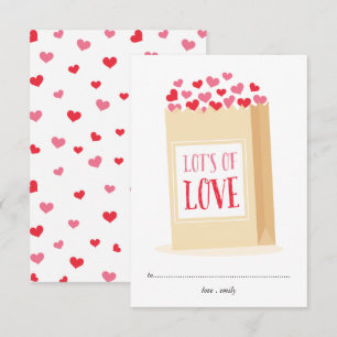 Gran cantidad de tarjeta de el día de San Valentín