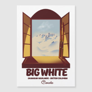 Gran cartel de esquí de White Columbia Británica C