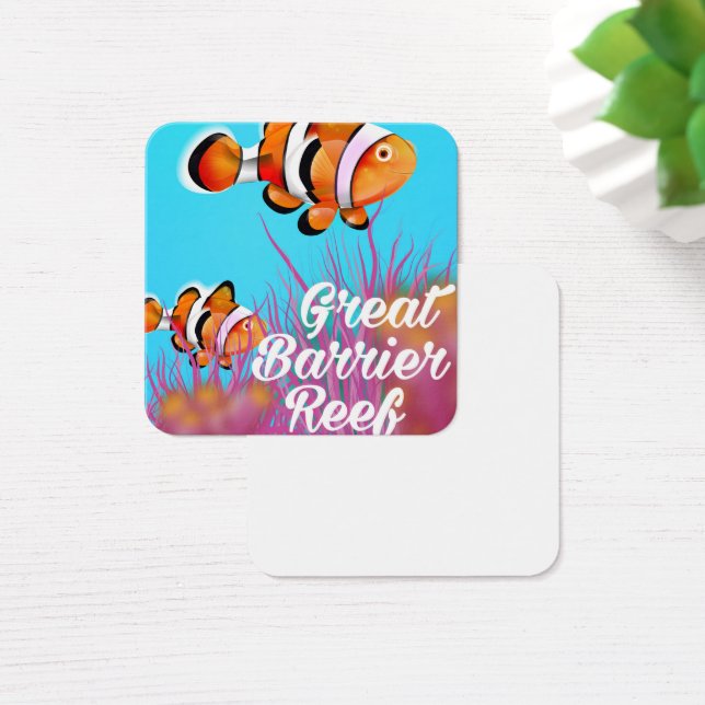 Gran cartel de pez payaso de la barrera de coral (Escritorio)