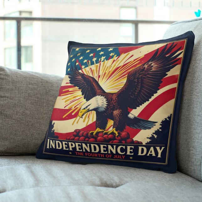 Gran Celebración: Almohada del águila del Día de l (Grand Celebration: Independence Day Eagle Pillow!
I Unleash the Spirit of Freedom!)