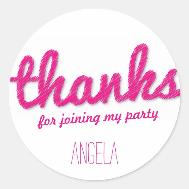 Gran Chica de boceto gracias a los Pegatinas de la (Anverso)