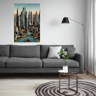Gran Ciudad Americana | Poster de arte de IA