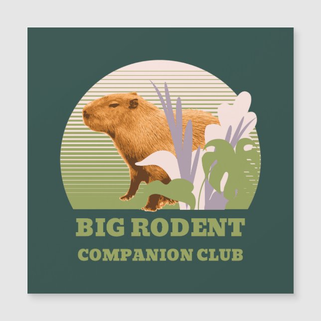 Gran Club de Compañeros de Roedores Capibara (Anverso)