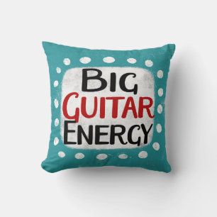 Gran Cojín decorativo de energía de guitarra