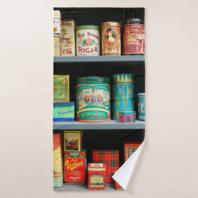 Gran colección de latas de color (Toalla de baño)