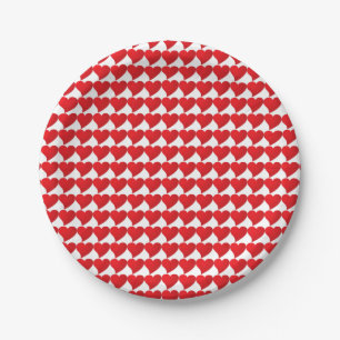 Gran Corazón Rojo, Amor, platos de fiesta blancos