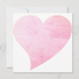 Gran corazón rosado minimalista tarjeta de San Val