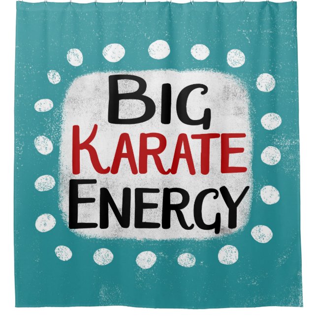 Gran cortina de ducha de energía de karate (Anverso)