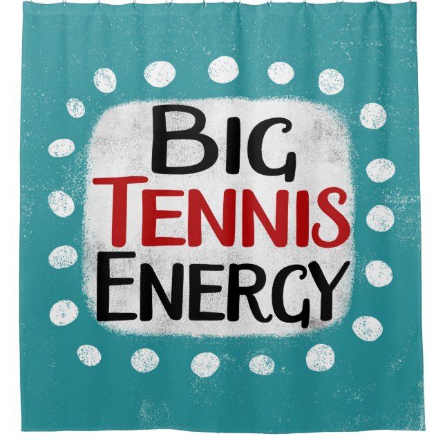 Gran cortina de ducha de energía de tenis (Anverso)