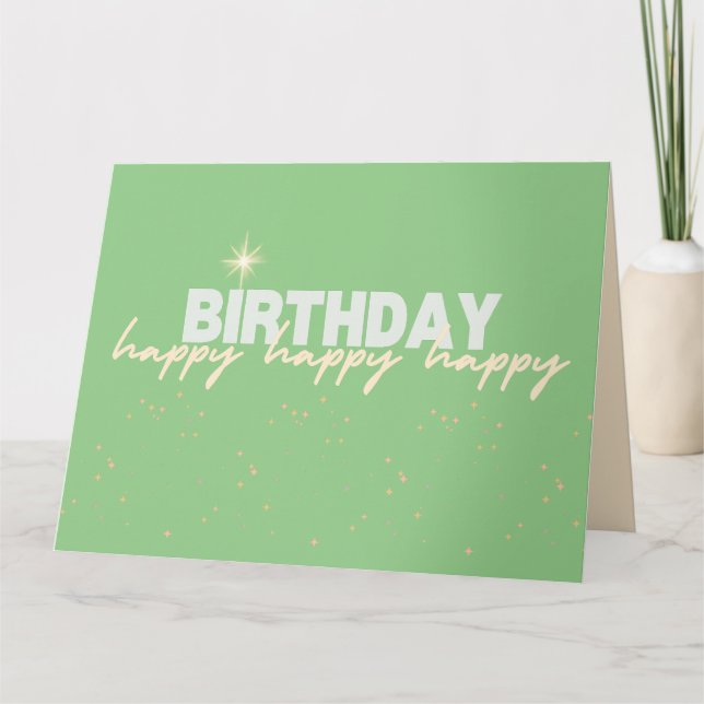¡GRAN cumpleaños feliz! Tarjeta de felicitación 8. (Anverso)