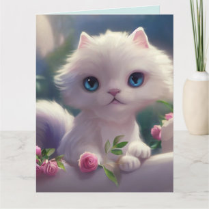 GRAN CUTE DE OJOS GATO KITTEN ARTE GRAN tarjeta de