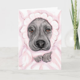 Gran dane bebé Chica negro Invitaciones