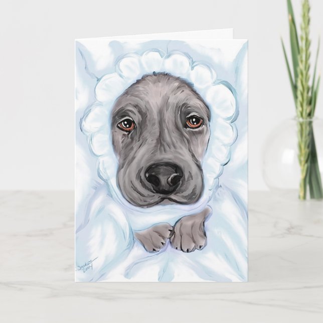 Gran dane bebé Invitaciones Black Boy (Anverso)