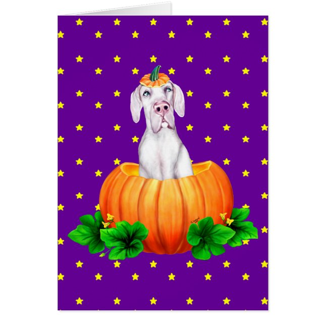 Gran Dane Halloween Blanco UC Dane-O-Lantern (Frente)