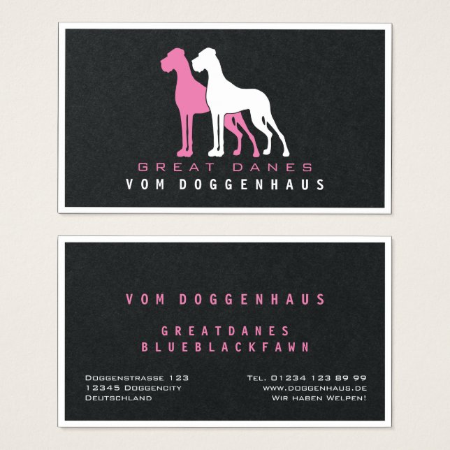 Gran dane puro (Anverso y reverso)