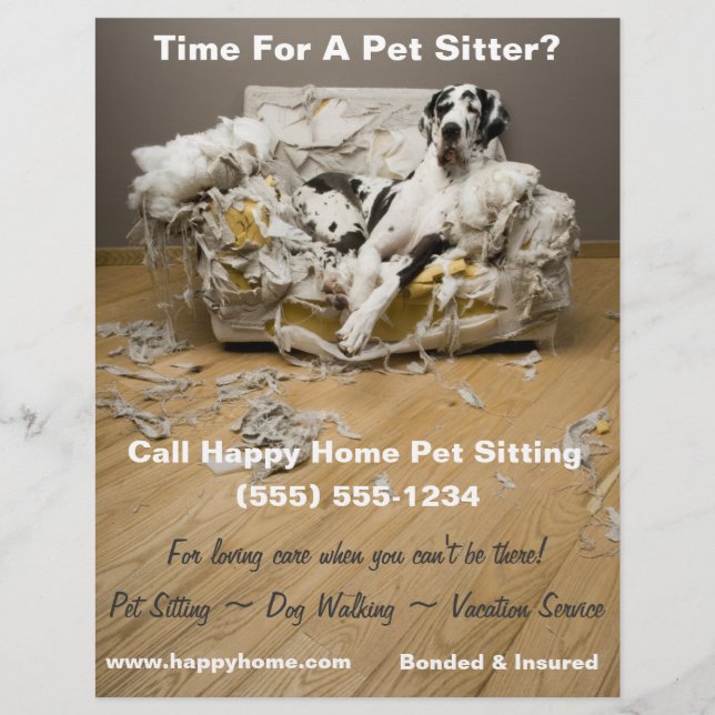 Gran danés en volante de sentada de Mascota de Sof (Frente)