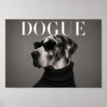 Gran Danés Estilo Chic Arte Impreso Perro