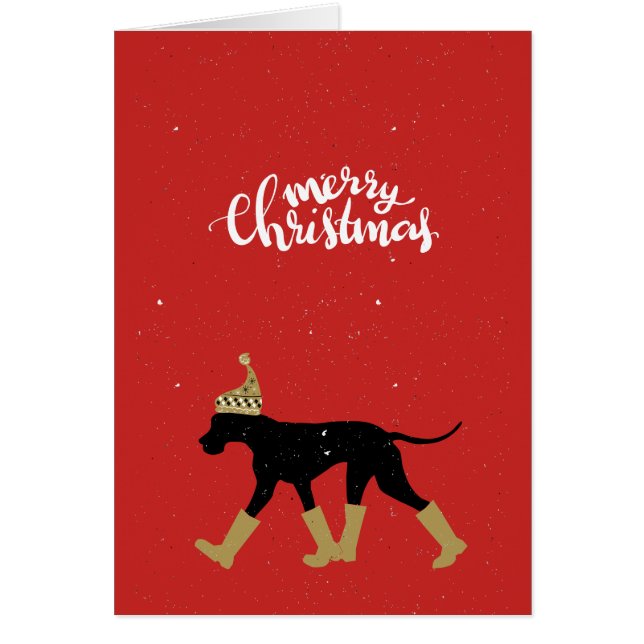 Gran Danés Feliz Navidad (Frente)