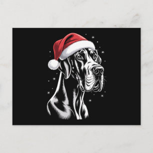 Gran Danés Gorro de Santa Negro Blanco Navidad Nie