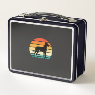 Gran Danés Silueta de Perro Atardecer Retro