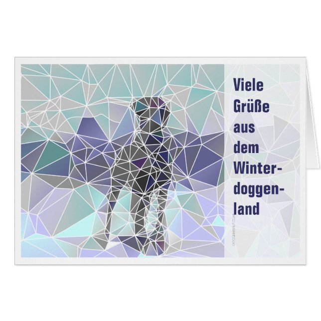 Gran Danés Tarjeta de Invierno (Anverso (Horizontal))