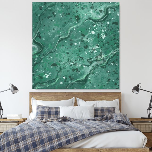 Gran decoración de arte en la pared de mármol verd (Insitu(Dormitorio))