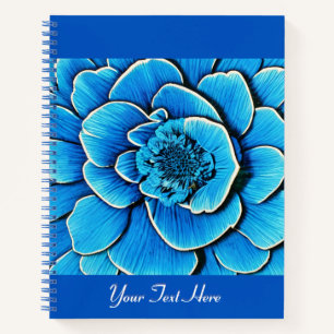 Gran diario de flores de camellia azul