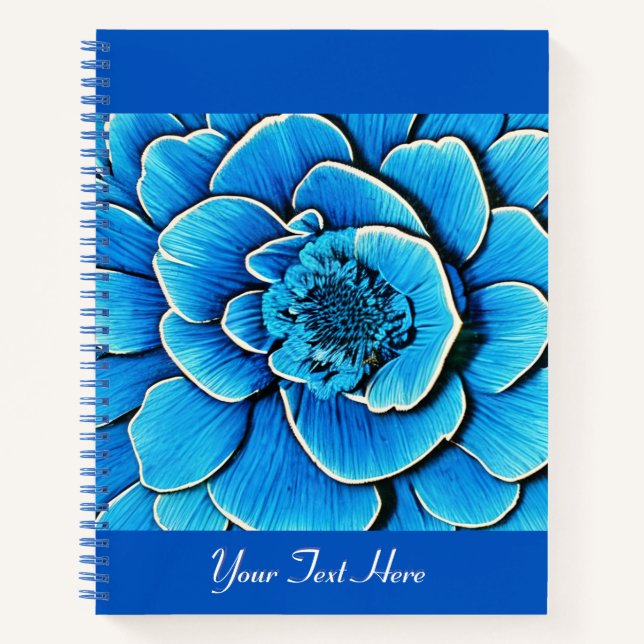 Gran diario de flores de camellia azul (Anverso)
