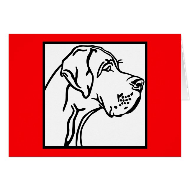 Gran dibujo de la cabeza de dane (Anverso (Horizontal))