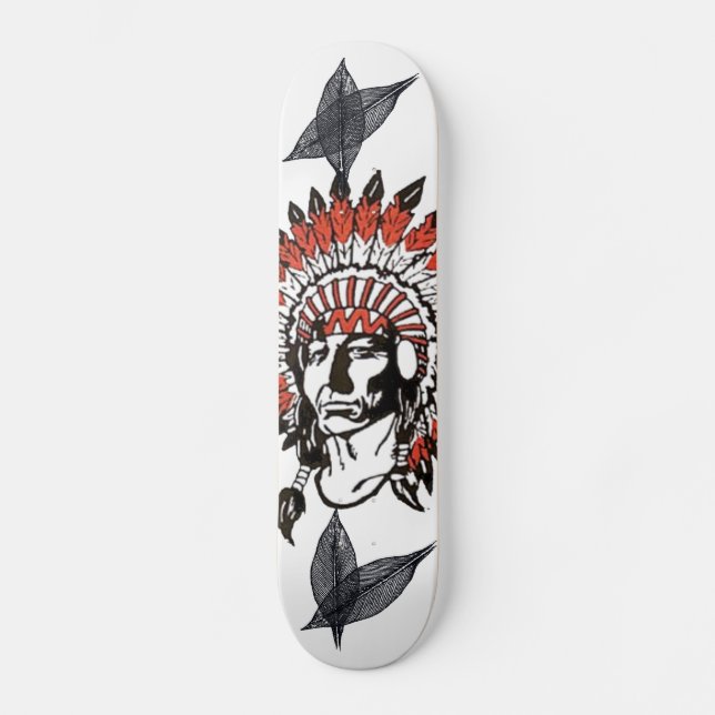 Gran diseño de pluma del Jefe Skateboard (Anverso)