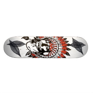 Gran diseño de pluma del Jefe Skateboard