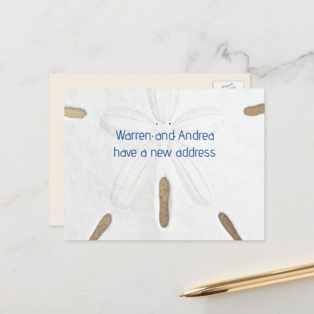 Gran dólar de arena yendo a la postal de playa (Anverso/Reverso In Situ)