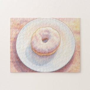 Gran Donut en un Rompecabezas de Arte de Plato
