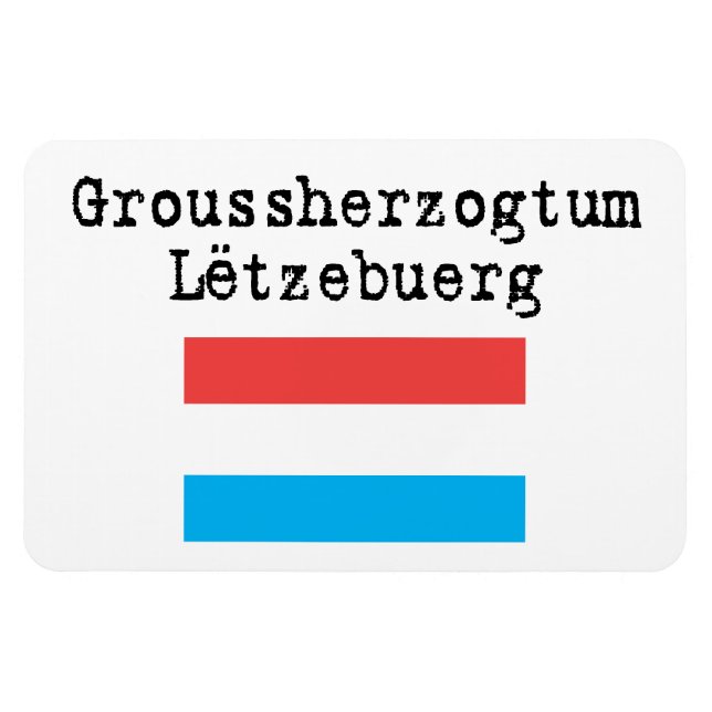 Gran Ducado de Luxemburgo imán flexible (Horizontal)