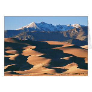 Gran Dunes de Arena NP en la tarjeta Sunset Blank