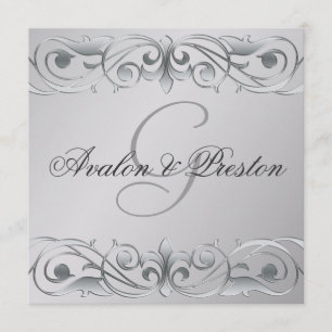 Gran Duquesa Invitación de Pergamino Metálico Plat