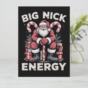 Gran Energía de Nick Santa Claus Divertido Navidad