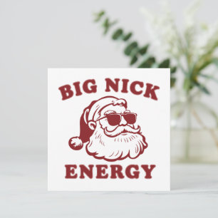 Gran Energía Nick Divertido Santa Navidad Vintage